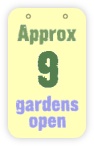  approx 9 gardens open 